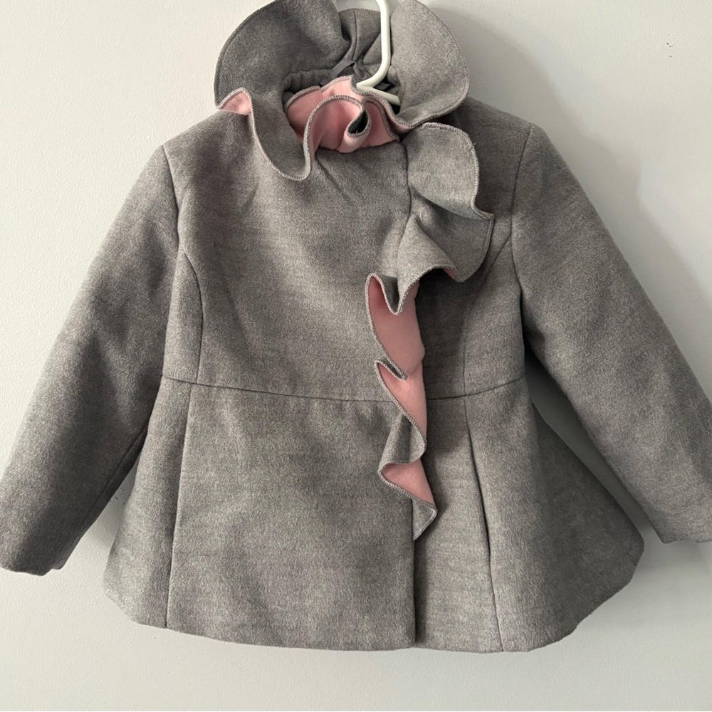 S. Rothschild  Ruffle Trim Coat